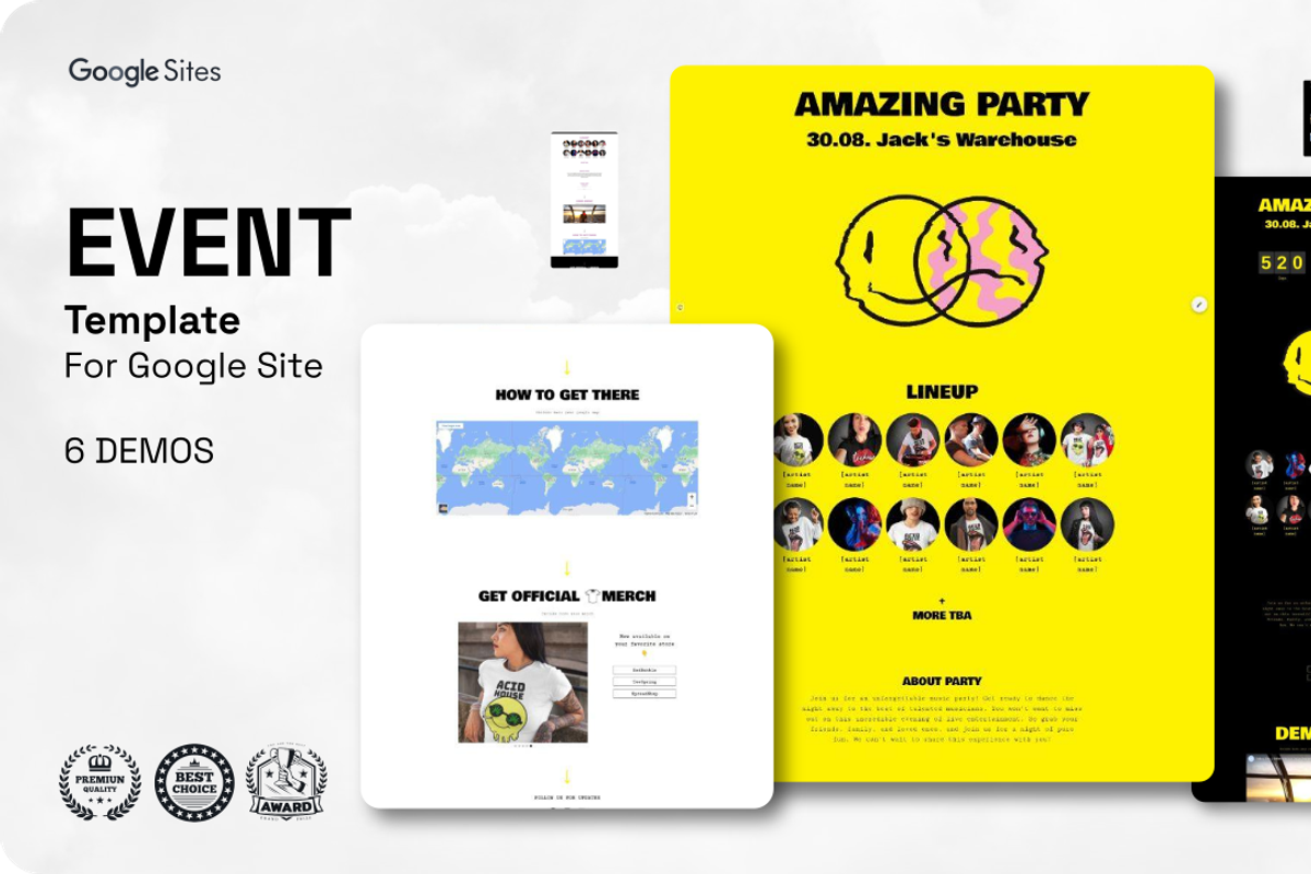 Event | Google Site Template, a Templates & Theme by Template Heaven