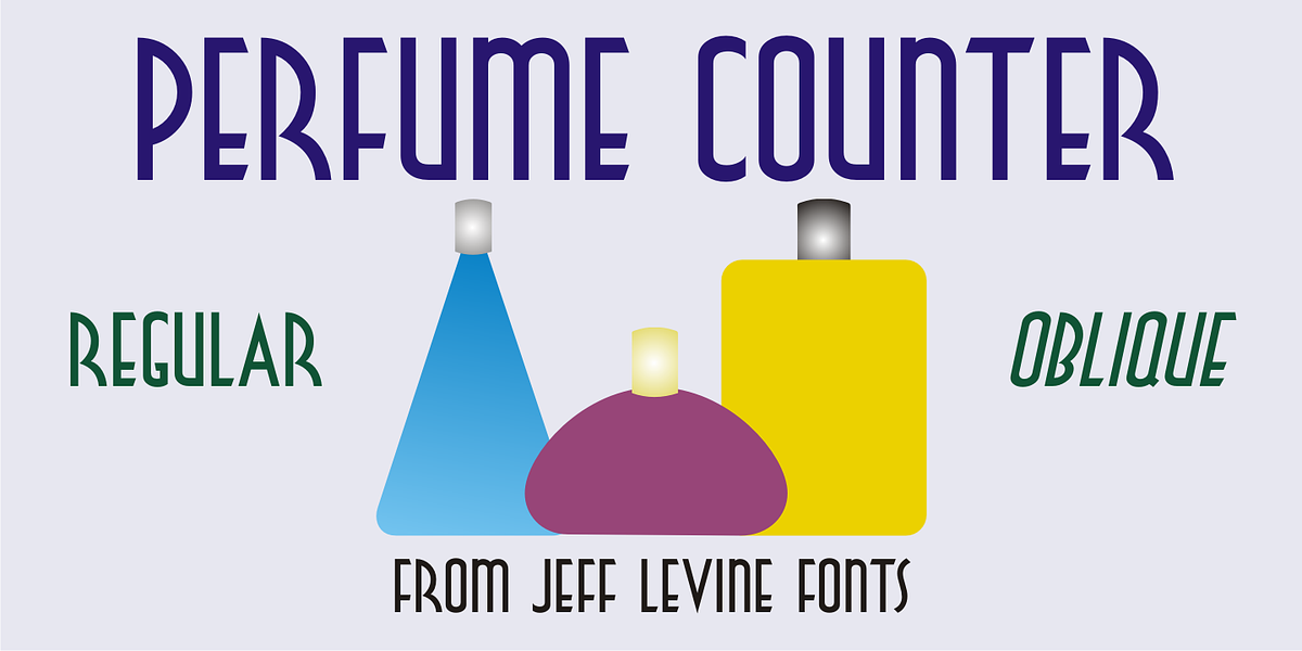 Perfume Counter JNL, a Sans Serif Font by Jeff Levine Fonts