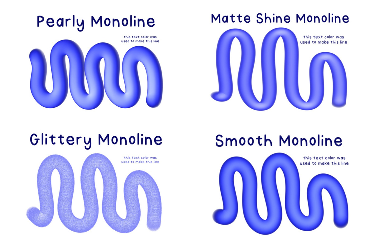 12 Glamour Shiny Procreate Brushes, a Brush Add-On by Anna Perry Creations (Photo 2 of 3)
