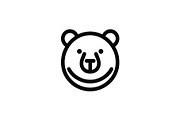 Bear Minimalist Vector Logo Design, a Branding & Logo Template by Vectorium Studio (Thumbnail 1 of 2)