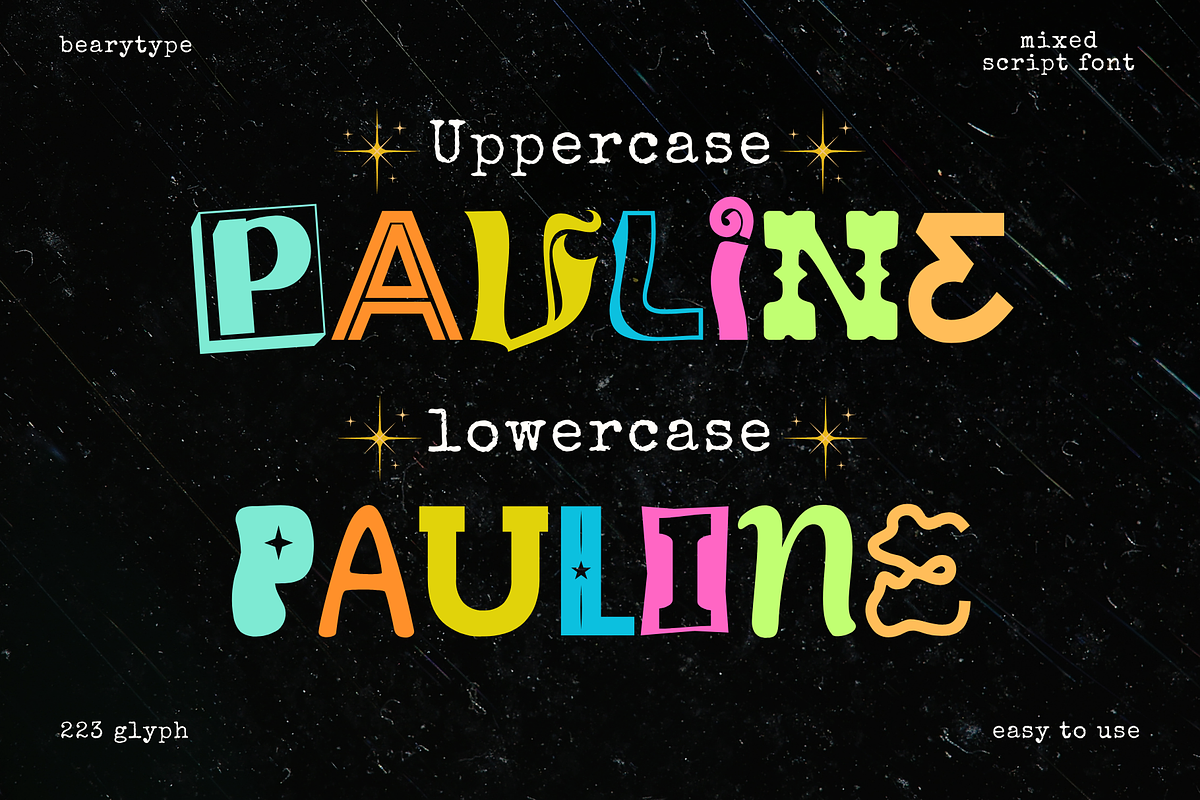 Mixed Script - Mixed display font, a Handwritten Font by BearyType Studio (Photo 6 of 9)
