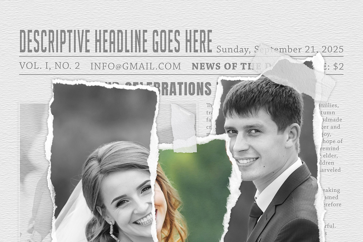 Torn Paper Cut Photo Template, an Action Add-On by MRI STUDIO (Photo 5 of 34)