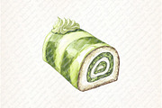 Pastries Watercolor Clipart Set, an Illustration by Watercolor design (Thumbnail 8 of 12)