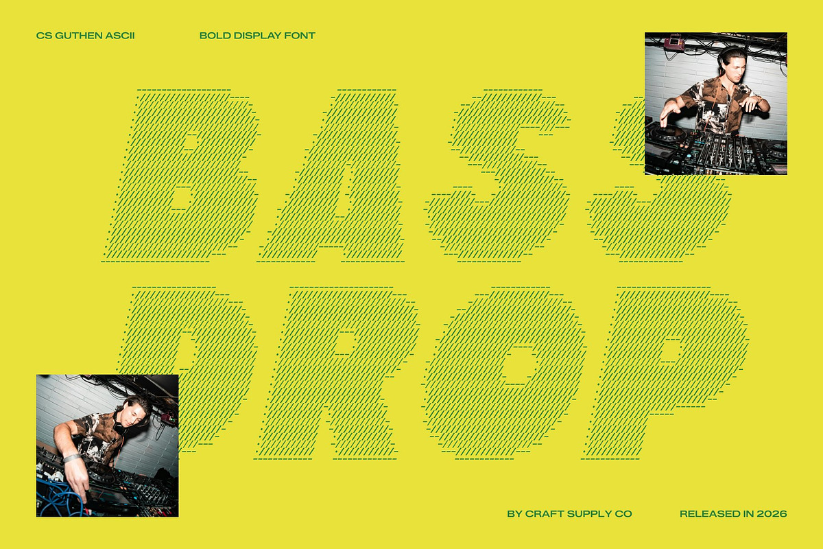 CS Guthen Ascii, a Sans Serif Font by Craft Supply Co. (Photo 6 of 8)