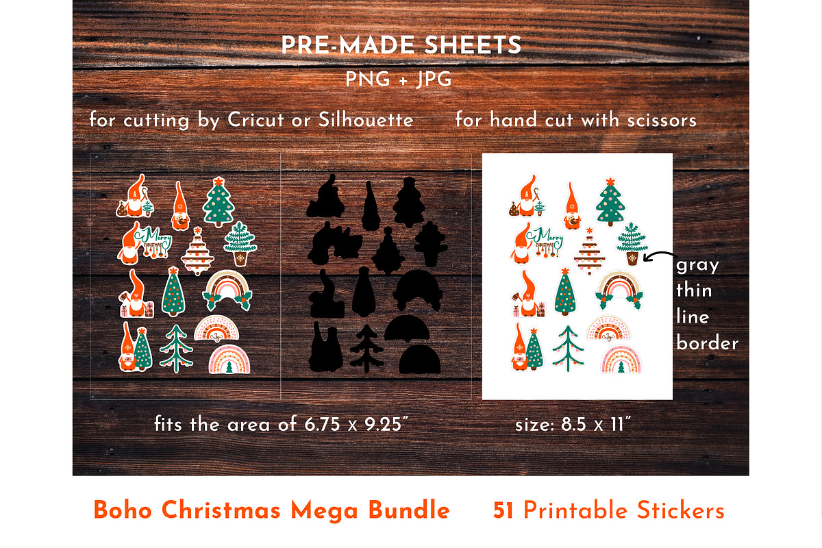 Boho Bundle Christmas Stickers, an Object Graphic by AvaAva (Photo 6 of 8)