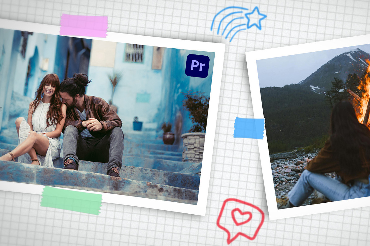 Scrapbook Transitions Premiere Pro, a Templates & Theme by iamkoltunov (Photo 1 of 2)