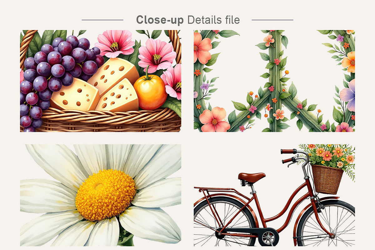 70s Retro Floral Sublimation PNG, an Illustration by Artnoy (Photo 4 of 8)
