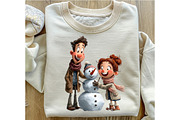 Whimsical Christmas Family Clipart, an Illustration by OK Design (Thumbnail 6 of 6)