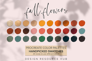 Procreate Color Palette Fall Flowers