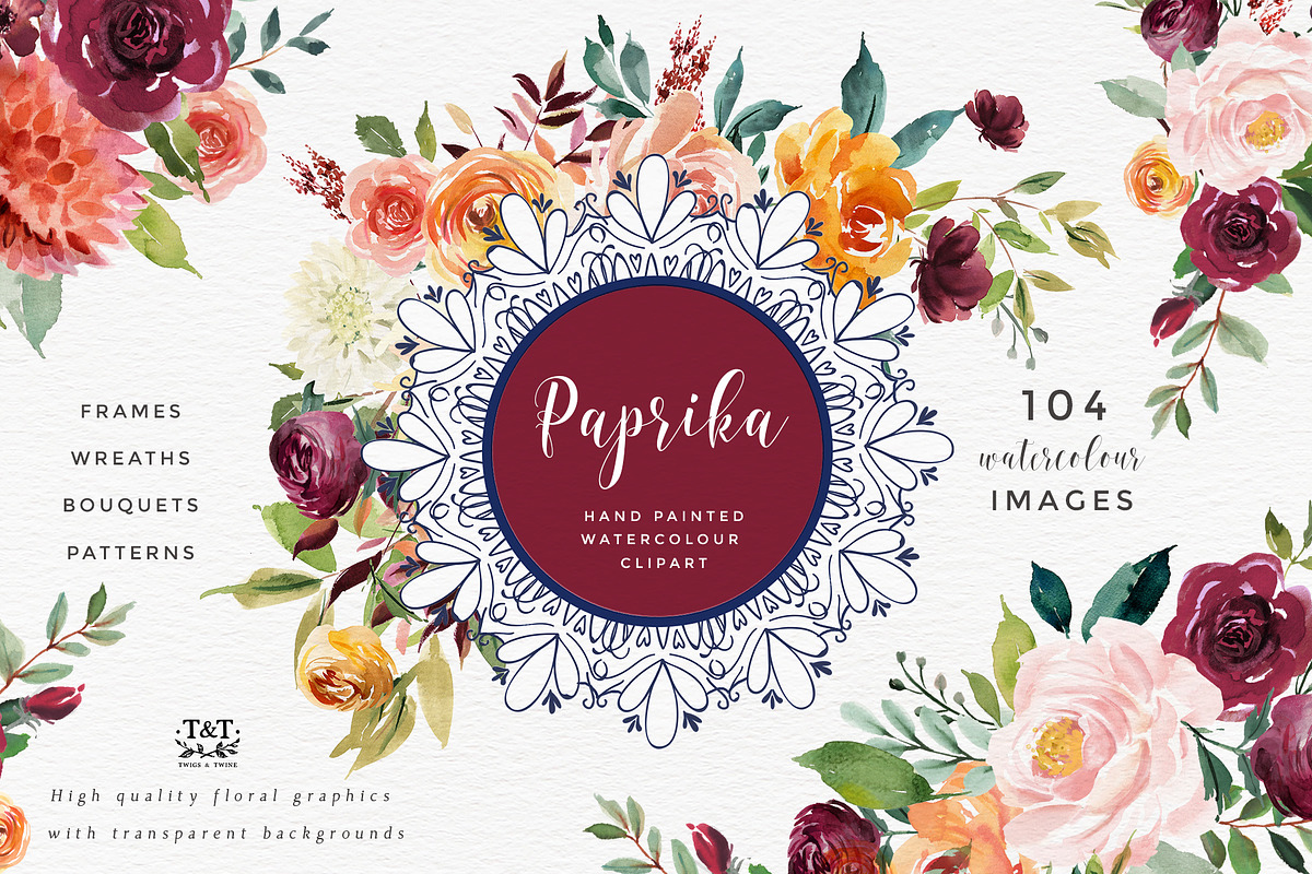Watercolor Clipart - Paprika, an Illustration by Twigs and Twine (Photo 1 of 12)