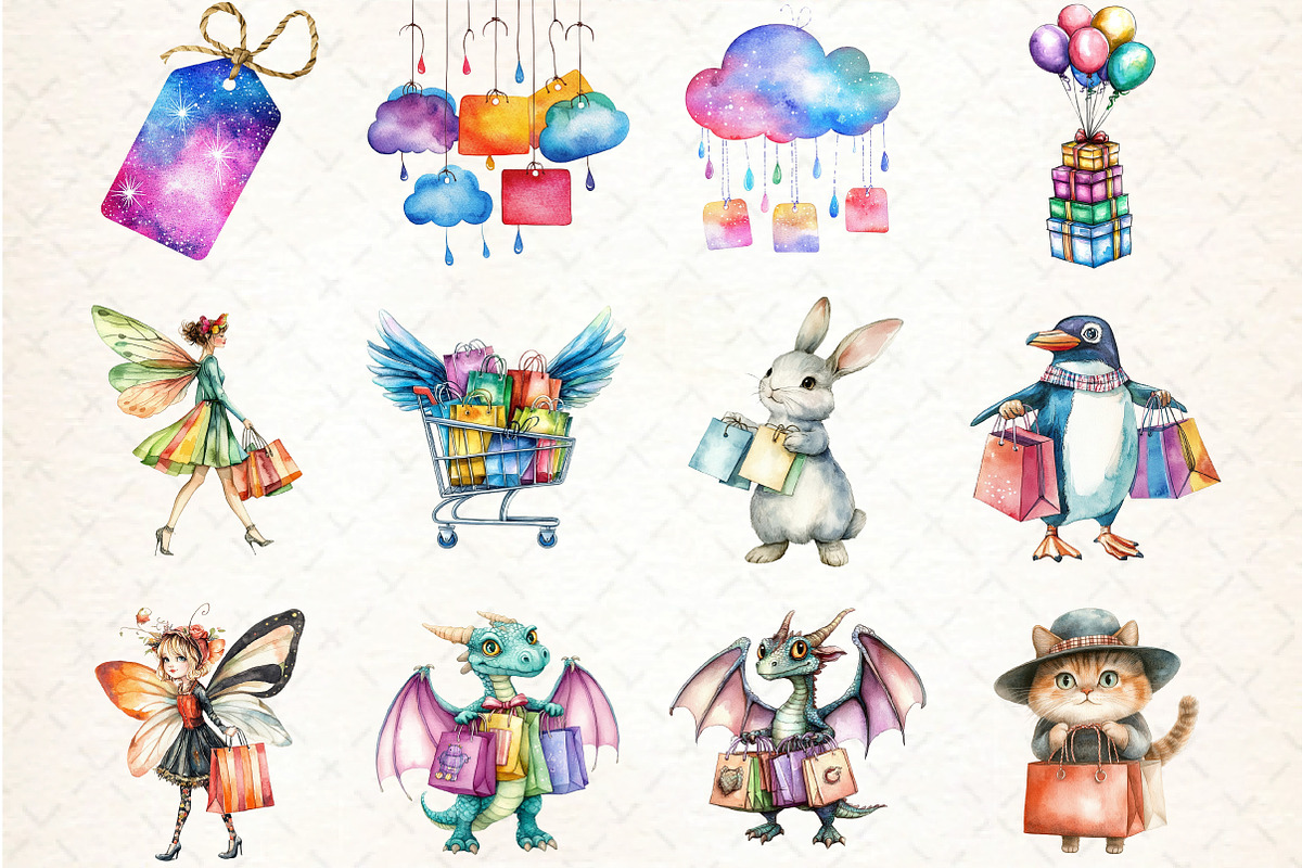 Quirky Black Friday Clipart, an Illustration by DreamCafeArt (Photo 2 of 4)