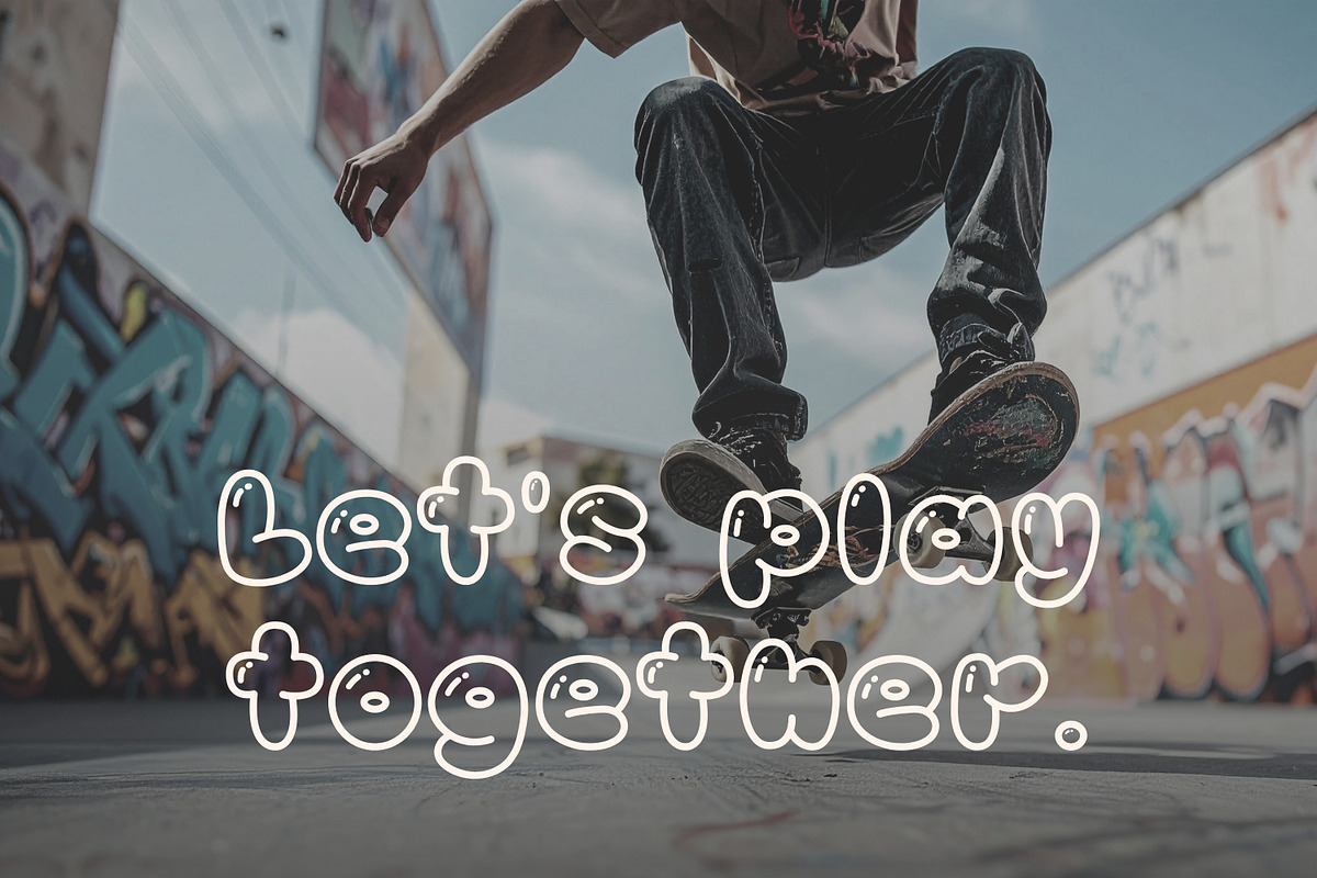 Bubble Display Font - Peachy Soda, a Handwritten Font by ZoloDesignHub (Photo 2 of 7)