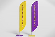 Flag Banner Convex Mockup, an Advertising Mockup by HanaSaka_Studio (Thumbnail 2 of 5)