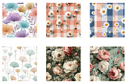 Spring Florals Seamless Digital Pape, a Pattern Graphic by CreationArt (Thumbnail 3 of 7)