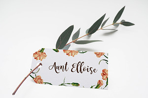 Name Place Card Mockup 