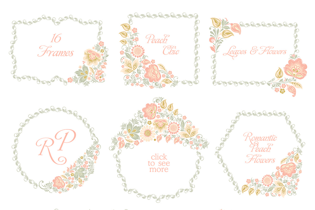 Glitter wedding flowers and leaves, an Illustration by antuanetto (Photo 9 of 14)
