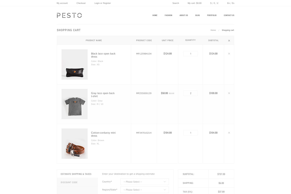 Pesto - eCommerce PSD Template, a Websites & App Template by Promokit (Photo 28 of 37)