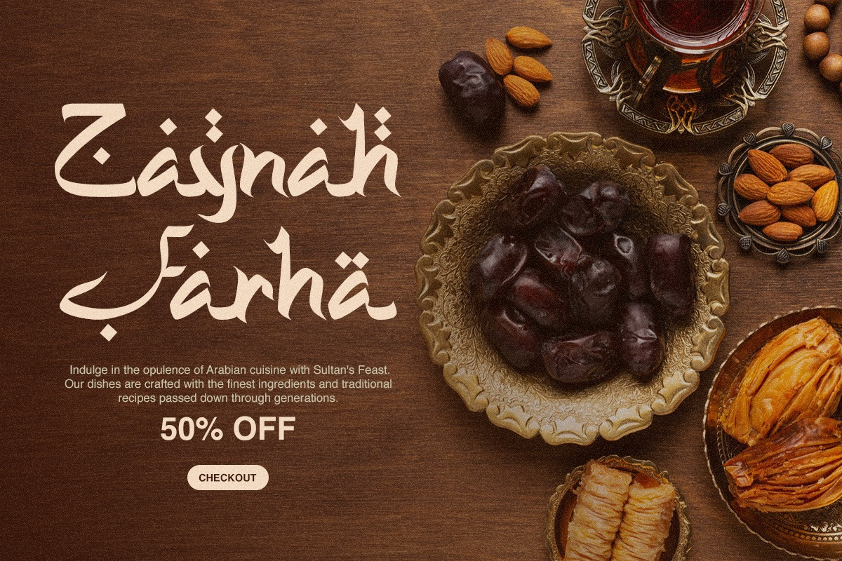 Yasin - An Arabic Decorative Font, a Handwritten Font by Afkari Studio (Photo 6 of 12)