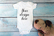 29 Baby Bodysuit mockup bundle., a Print Template by MockupMarket (Thumbnail 22 of 30)