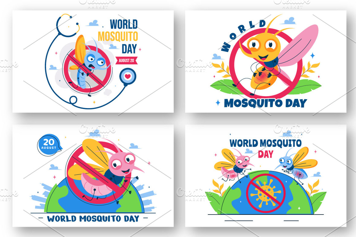 10 World Mosquito Day Illustration, an Animal Illustration by denayunebgt (Photo 2 of 4)