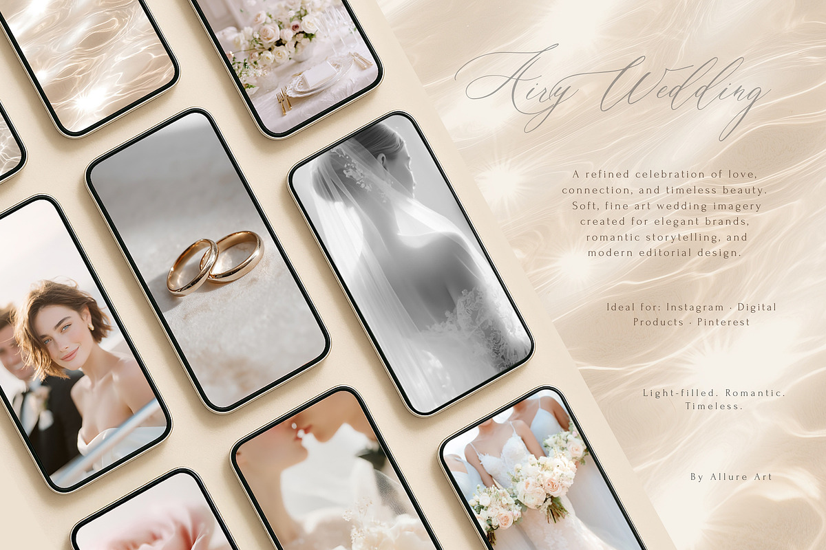 340 Airy Wedding Stock Photo Bundle, a Beauty & Fashion Photo by Allure Art (Photo 7 of 63)