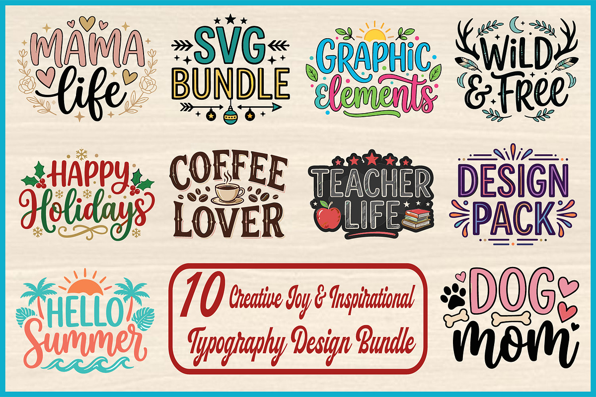 Inspirational Quotes SVG Bundle, an Object Illustration by Artivon (Photo 1 of 4)