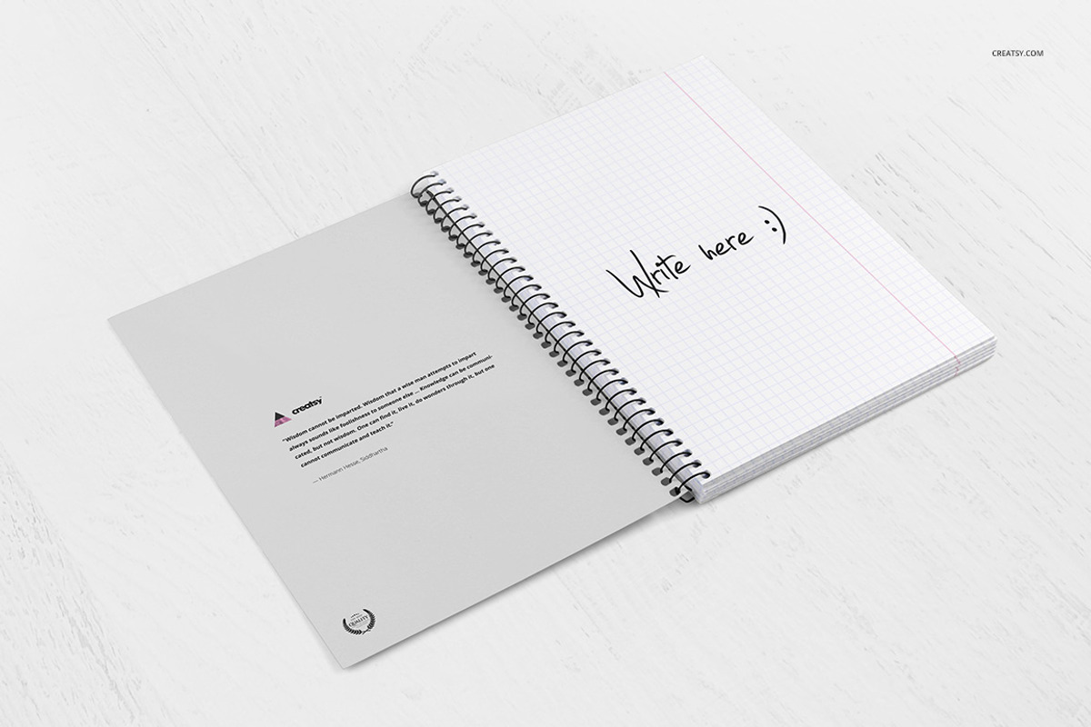 Notebook 2 Mockup Set, a Print Template by creatsy4 (Photo 3 of 9)