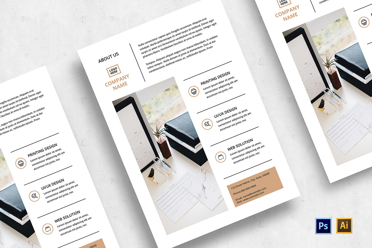 Minimal Flyer Bundle, Word Flyer, a Flyer Template by SmmrDesign (Photo 4 of 8)