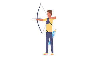 Archery practice or training, a Sport Illustration by Things for designers