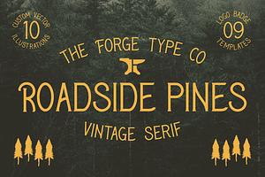 Roadside Pines - Vintage Serif