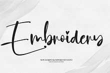 Embroidery | Script Font