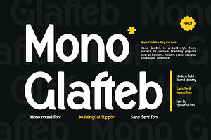 Mono Glafteb - Modern Brand Font, a Sans Serif Font by Iqsiart Studio