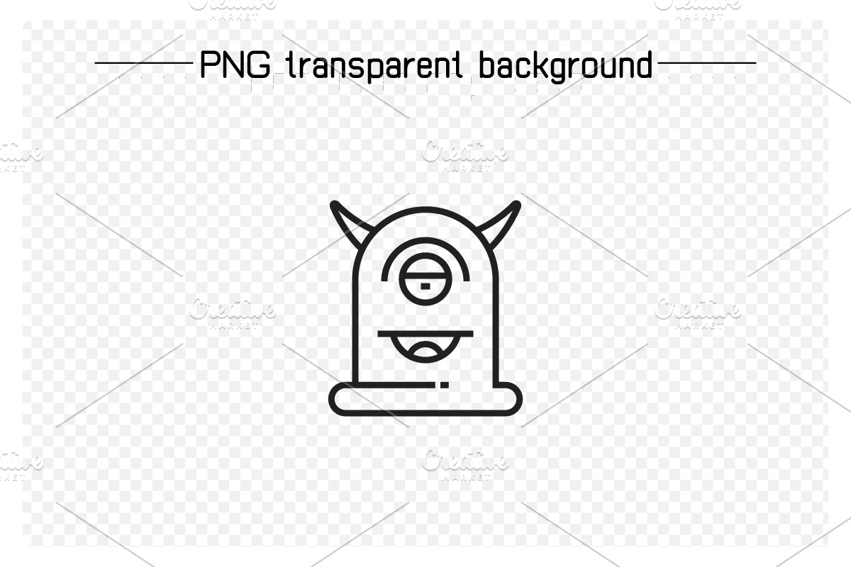 Kawaii Monster Character Icons, an Outline Icon by Designfour (Photo 5 of 7)