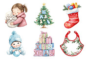 Babys 1st Christmas Clipart, an Illustration by Daily.Designs (Thumbnail 5 of 5)