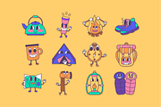 Camping sticker pack, a Decorative Illustration by Kate Liusto (Thumbnail 5 of 6)
