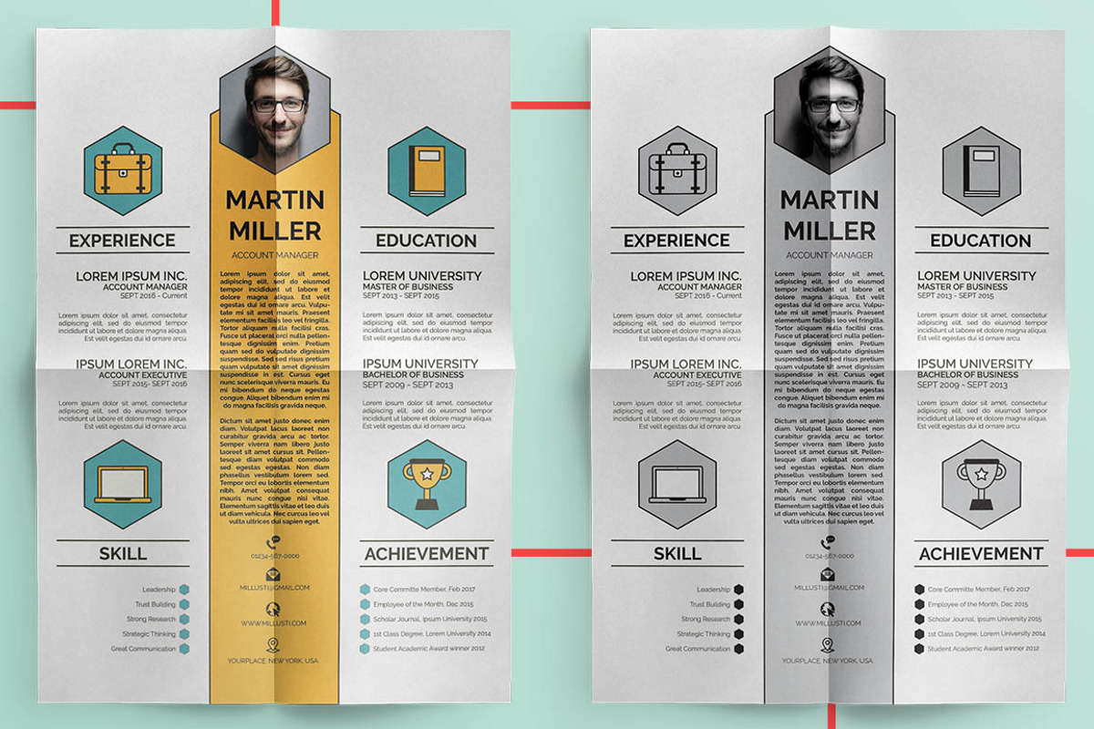 Hexagonal Resume, a Resume Template by Millusti (Photo 1 of 2)