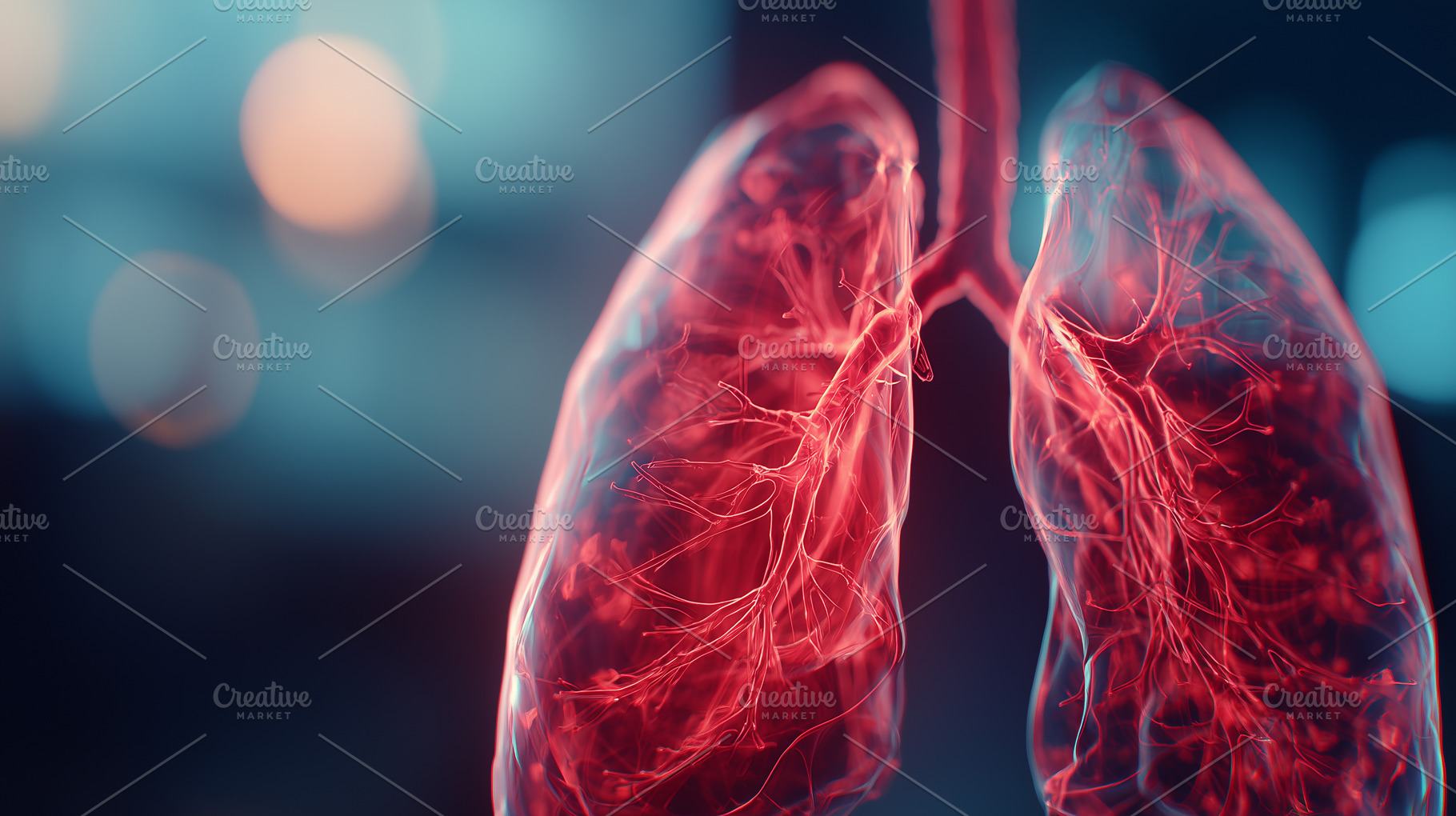 Human lungs with blood vessels, a Health & Medical Photo by MistyDay