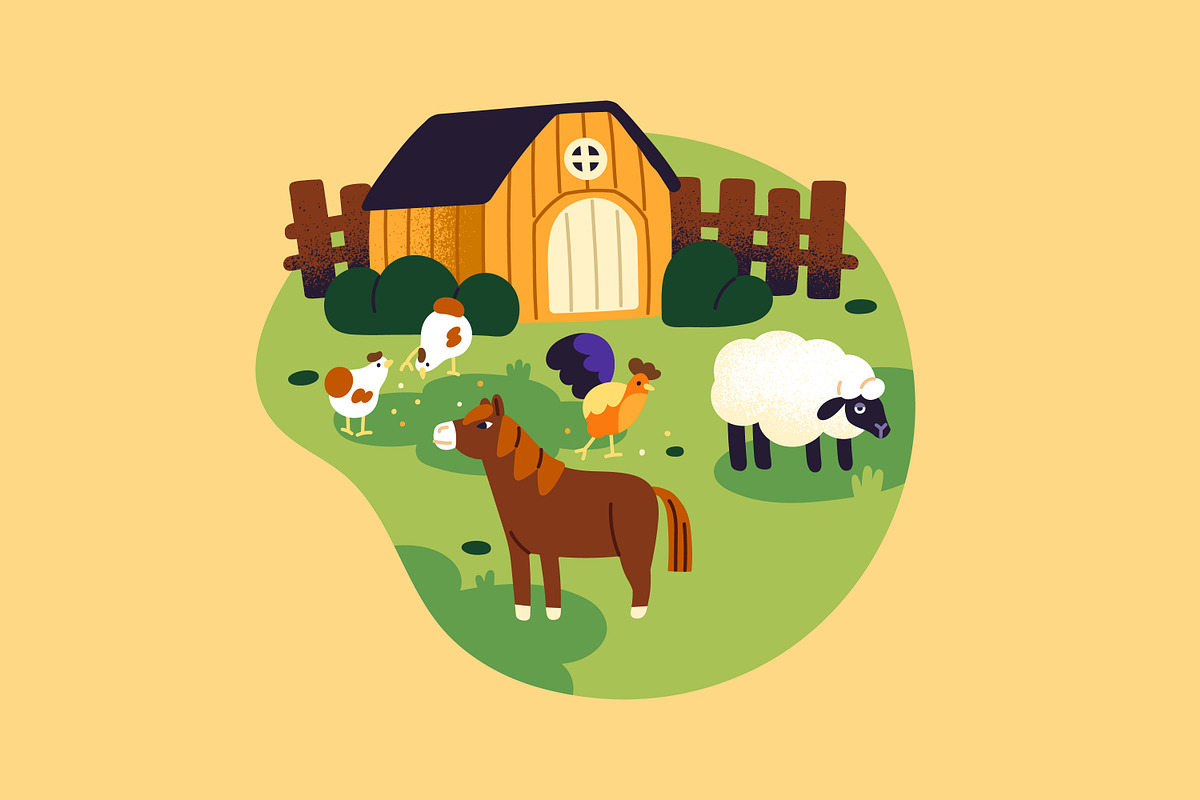 Zoo map design with animals + set, an Animal Illustration by PaperTrident (Photo 6 of 7)