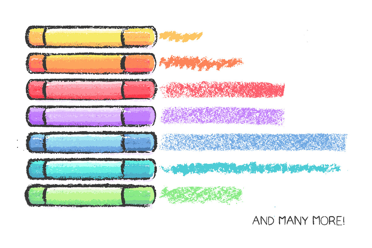 Oil Pastel Brushes, a Brush Add-On by Side Project (Photo 4 of 8)