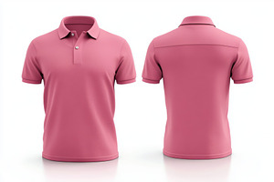 Pink Polo Shirt Mockup Front and Bac, a Beauty & Fashion Photo by Pixeness Studio