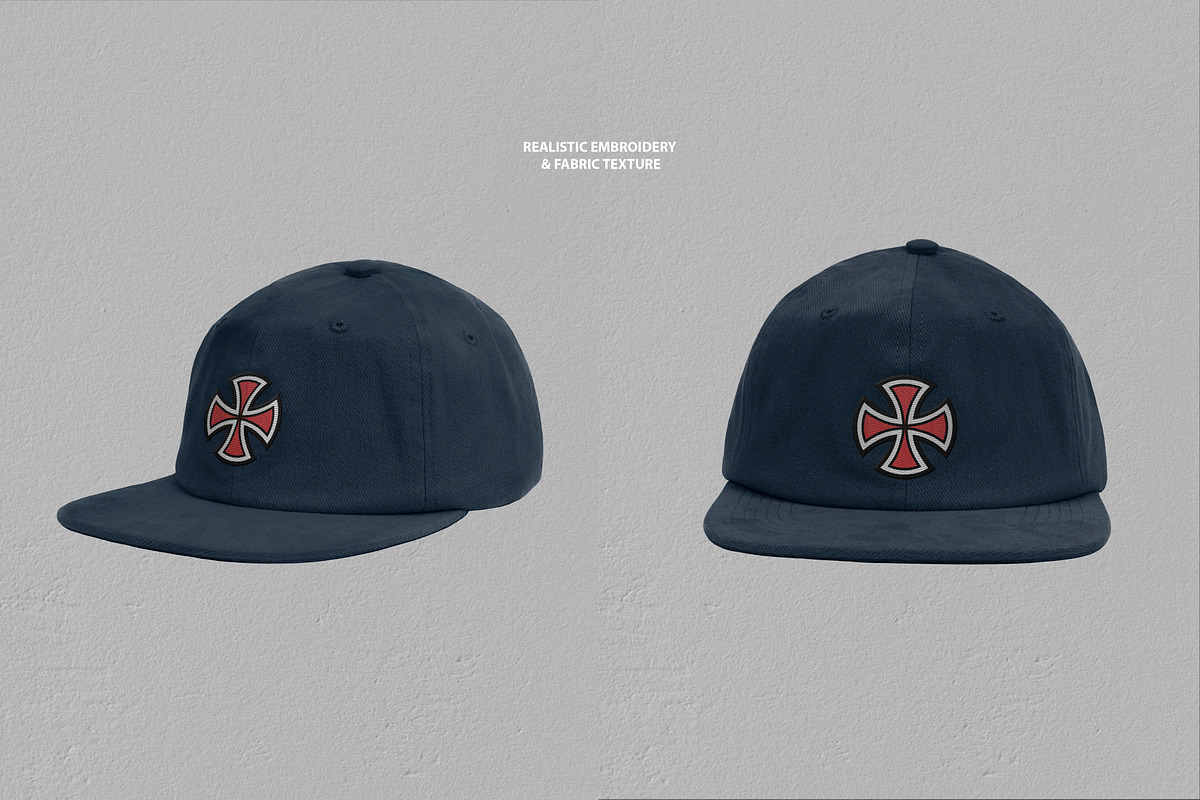 Realistic Snapback Hat Mockup, a Hat Mockup by Uncentrifuged Pressure (Photo 2 of 7)