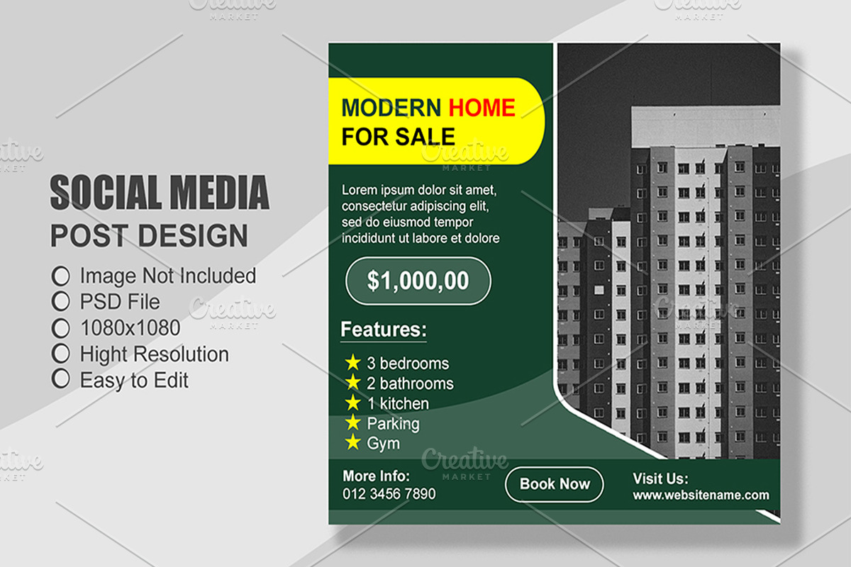 Real Estate Instagram Post Templates preview 8