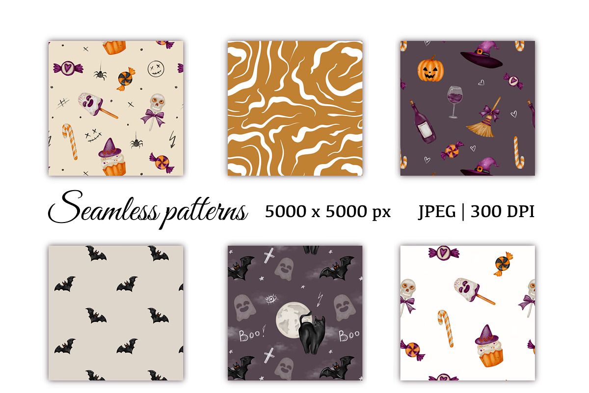Halloween Watercolor Clipart Set, a Seasonal Illustration by ZabolotnaArt (Photo 6 of 8)