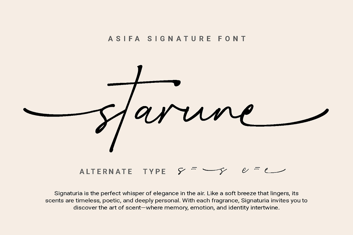 Asifa Signature - Handwritten Font, a Handwritten Font by RHD Creative Studio (Photo 9 of 10)