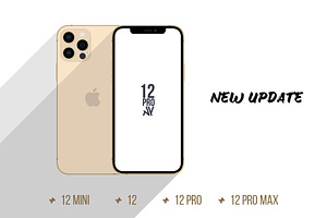 All iPhone Flat Vector MockUp