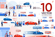 Eco Transport Vector Scenes, a Landing Page Template by PavelVinnik (Thumbnail 1 of 3)