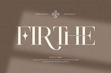 Firthe || Modern Classy Serif Font