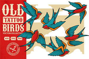 Old School Tattoo Birds