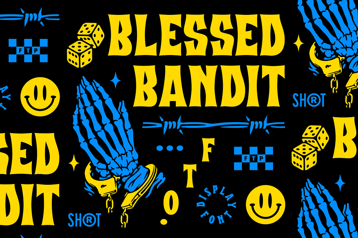 Blessed Bandit Font, a Font by MightySHORT (Photo 1 of 4)