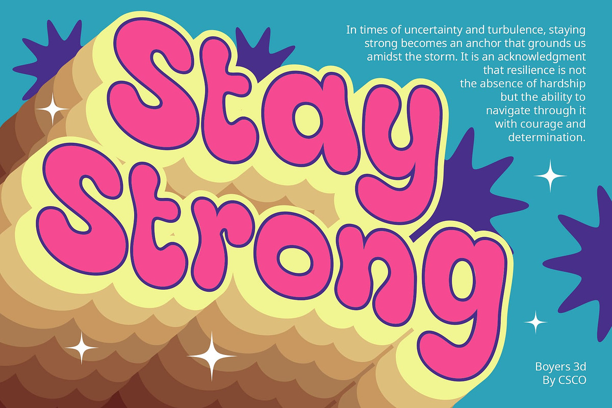 Boyers 3D, a Handwritten Font by Craft Supply Co. (Photo 7 of 8)